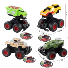 回力车玩具惯性大碰撞变形越野车 儿童惯性玩具车模型大脚车