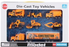 儿童玩具合金车系列美国拖头载6只工程