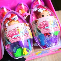 新款扭蛋玩具套装摆件女孩娃娃蛋彩妆公主扭蛋卡通过家家玩具